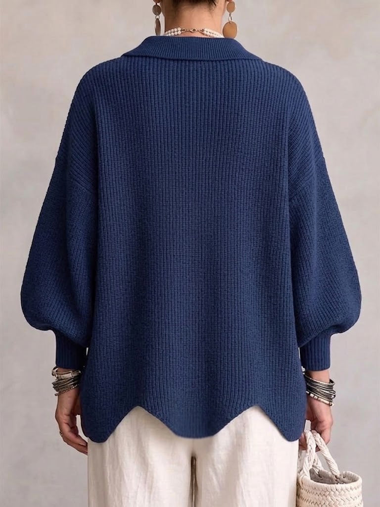 Isla | Oversized Collared Button Cardigan