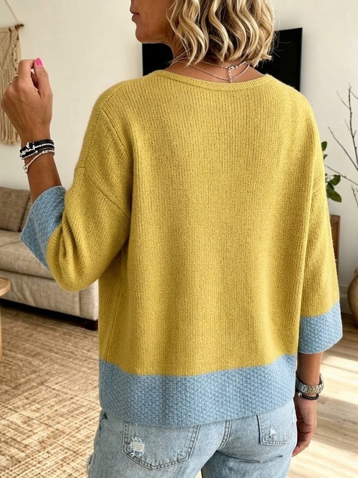Jennifer™ | Color-block Knit Cardigan
