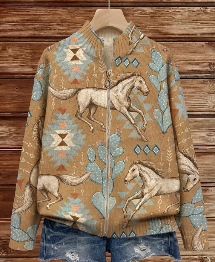 Anja | Vest met westernprint