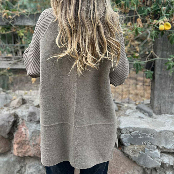Dorien | Knit Sleeve Double-Breasted Coat