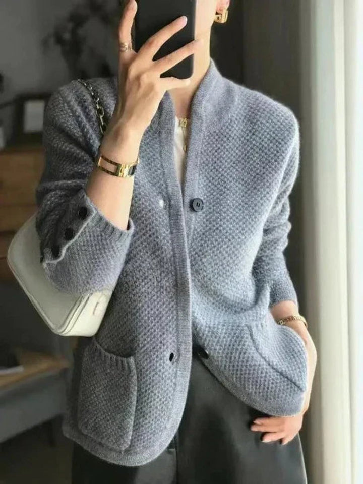 Penelope | Wool Button-Front Cardigan