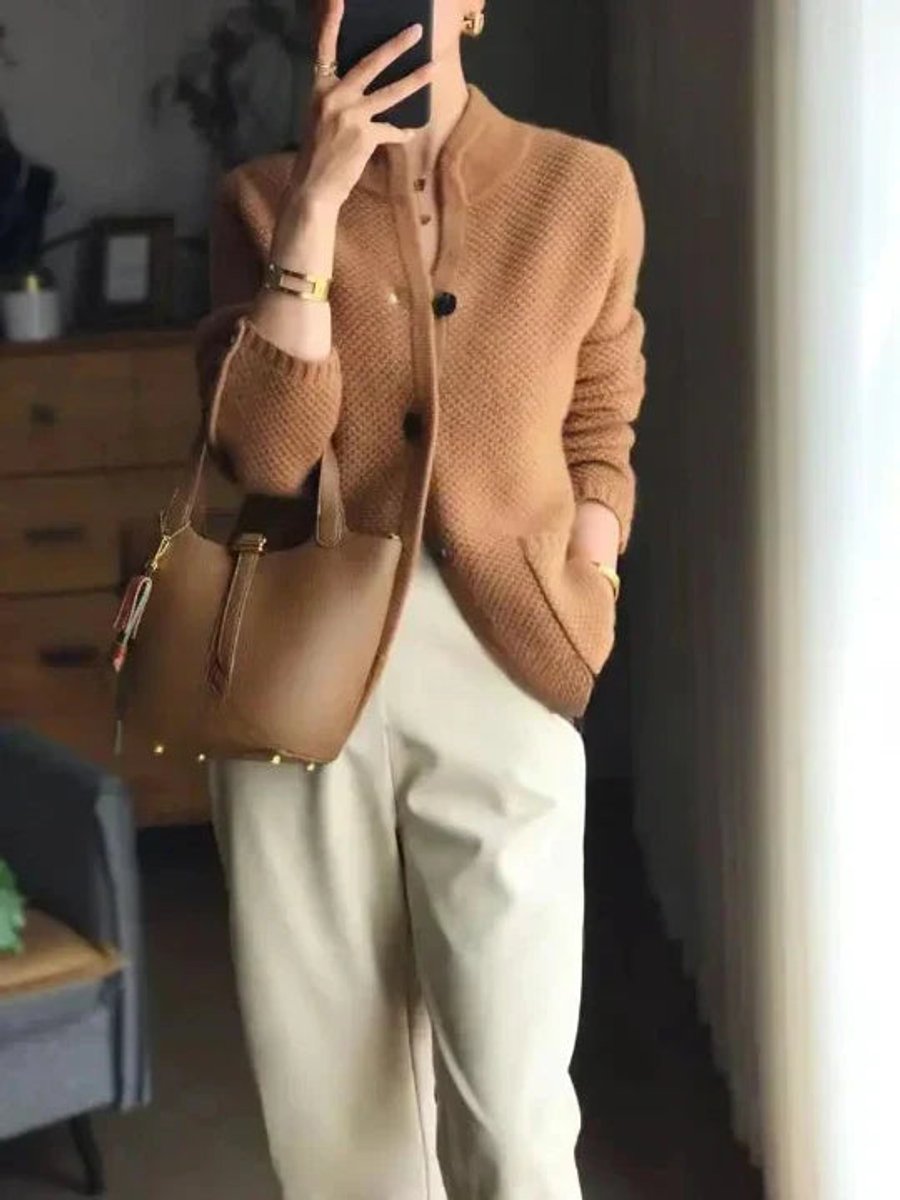 Penelope | Wool Button-Front Cardigan